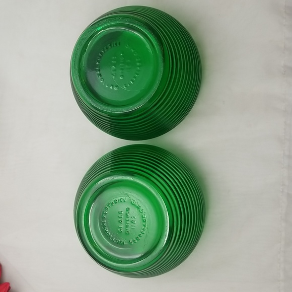 National Potteries Glass Division Emerald Green Planter Vases - Picture 3 of 13